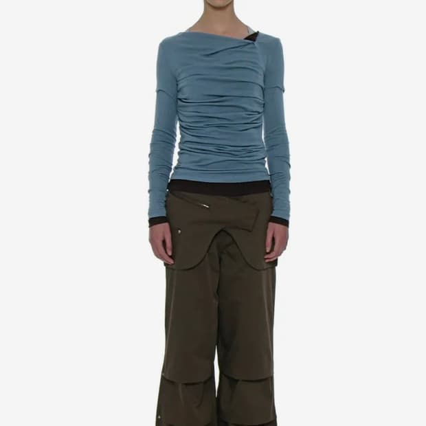 2WAY 벨티드 레이어드 파라슈트 팬츠_브라운