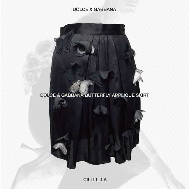 [27] D&G 돌체앤가바나 나비 아플리케 스커트