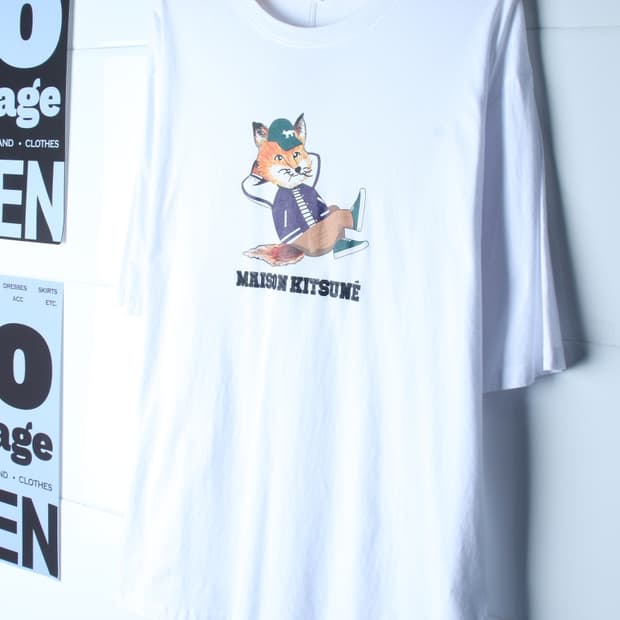 (2XL-3XL) 메종키츠네 반팔 티셔츠 빅사이즈 화이트-H36161