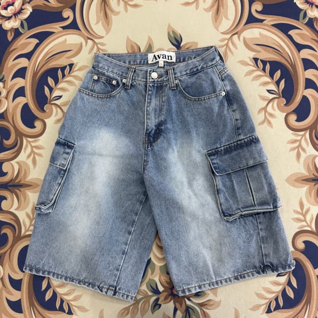 (S)어반 드레스 AVAN DRESS 카고 데님 반바지