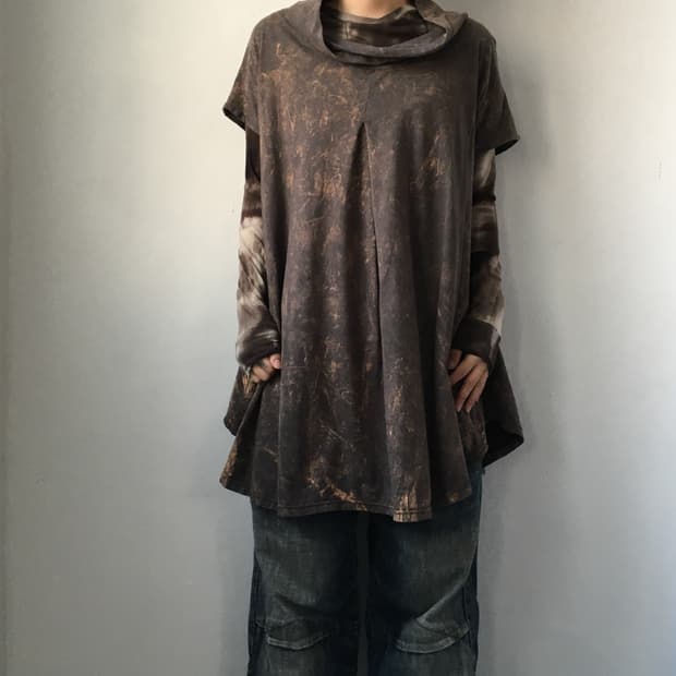 Dyed printing unbalanced onepiece