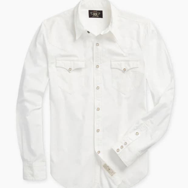 XL RRL 더블알엘 웨스턴 셔츠 화이트