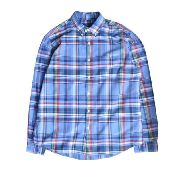 폴로 랄프로렌 큐알라벨 체크셔츠 XL N0946