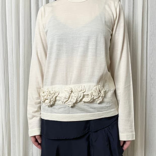 꼼데가르송 절개 프릴 울 컷앤소 comme des garcons