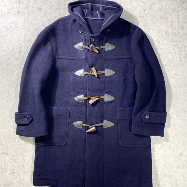 [F] 90s VAN JAC 반작 재팬 메이드 네이비 울 더플코트