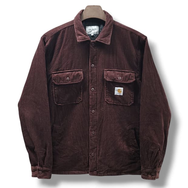 [L] 칼하트 WIP 버건디톤 코듀로이 셔츠 자켓