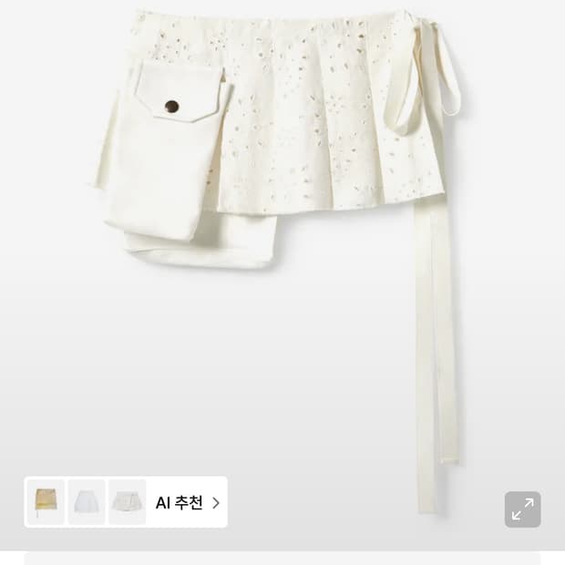 S/E/O EYELET LACE POCKET WRAP SKIRT