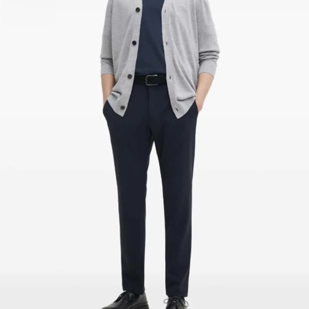 24SS)띠어리 린넨혼방 버튼 가디건M/연그레이