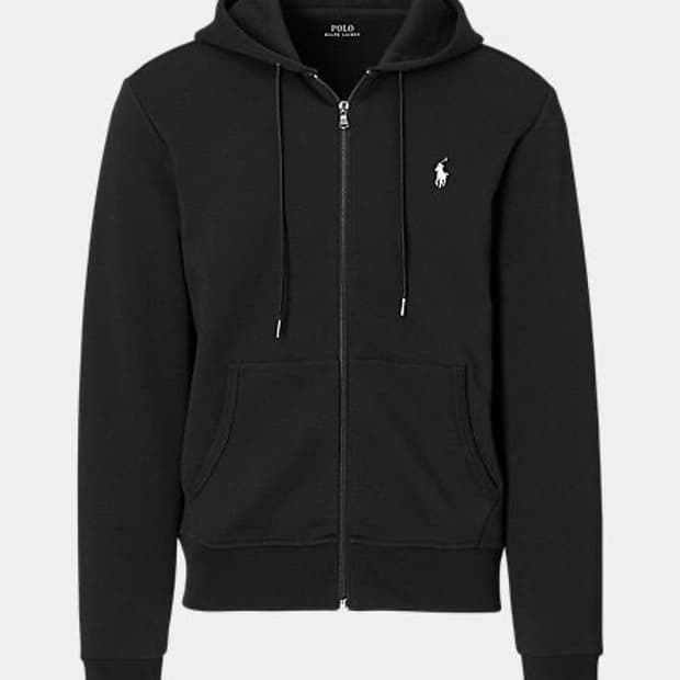 폴로 랄프로렌 더블 니트 후드집업 블랙 