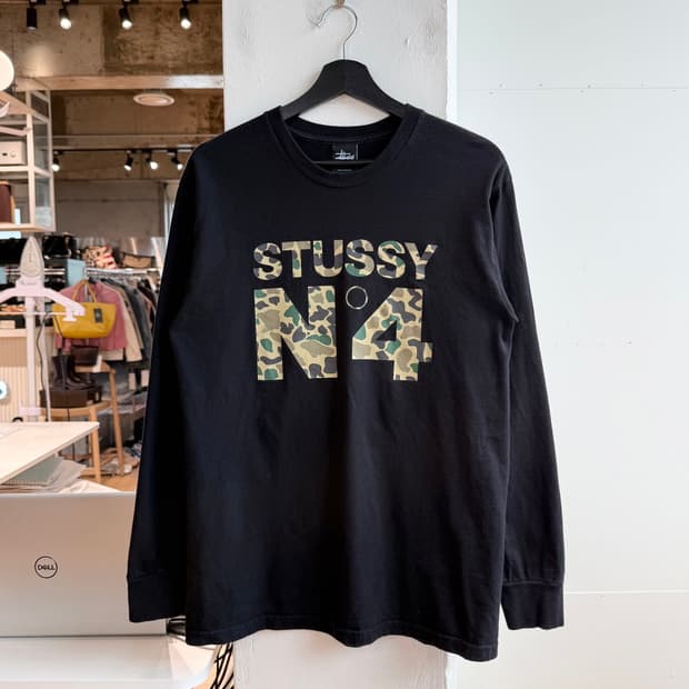 스투시 블랙 N4 데저트 카모 롱슬리브 