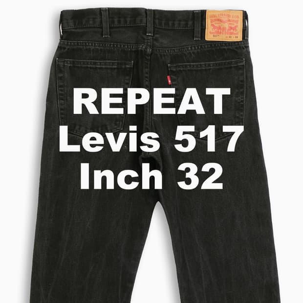 빈티지 리바이스 517 흑청 블랙진 32 인치 LV5173393