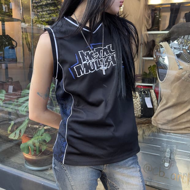 00s y2k METAL MULISHA 레이싱 슬리브리스
