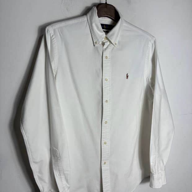 Polo 폴로  클래식 핏 화이트 코튼 셔츠
