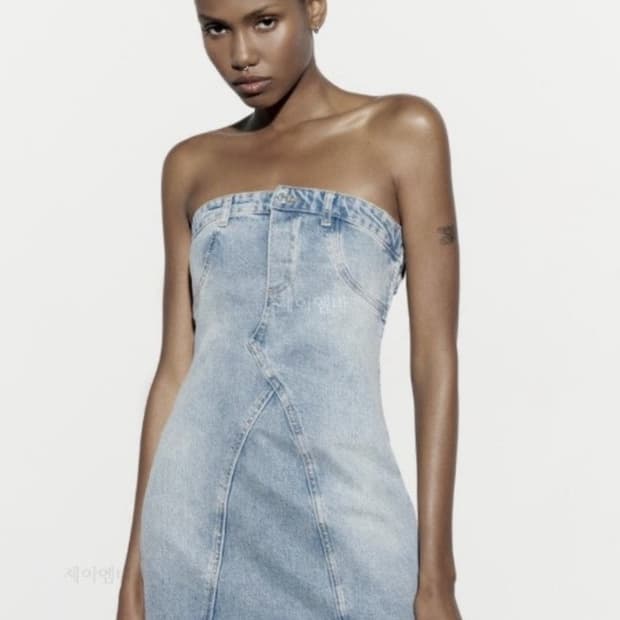 자라 TRF 데님 원피스 (66초까지 가능)