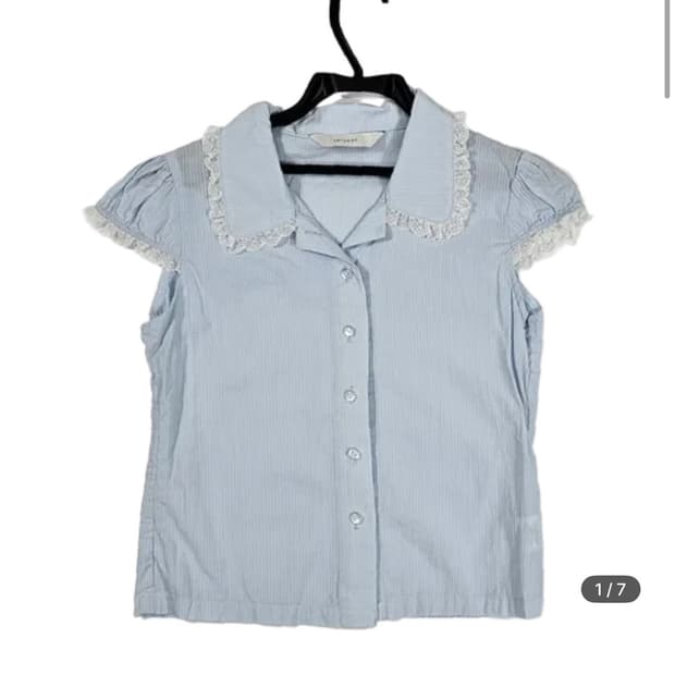 레이스 카라셔츠 블라우스