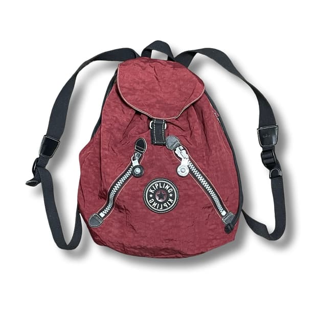 키플링 빈티지 복조리 백팩 버건디