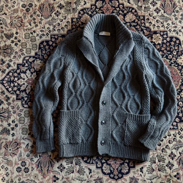 마리오 그리포니 노르딕 숄칼라 가디건 100