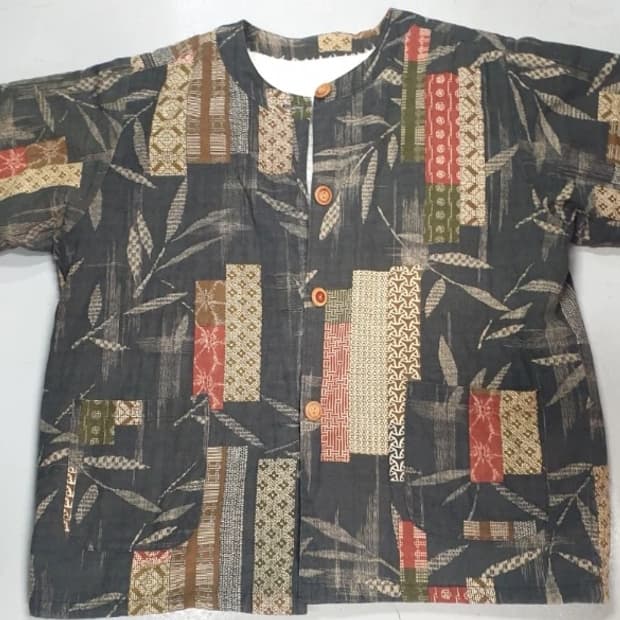 일본 빈티지 패턴 셔츠 M~L.