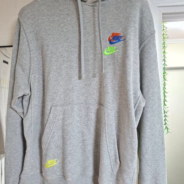 나이키 멀티로고 그레이 후디 M