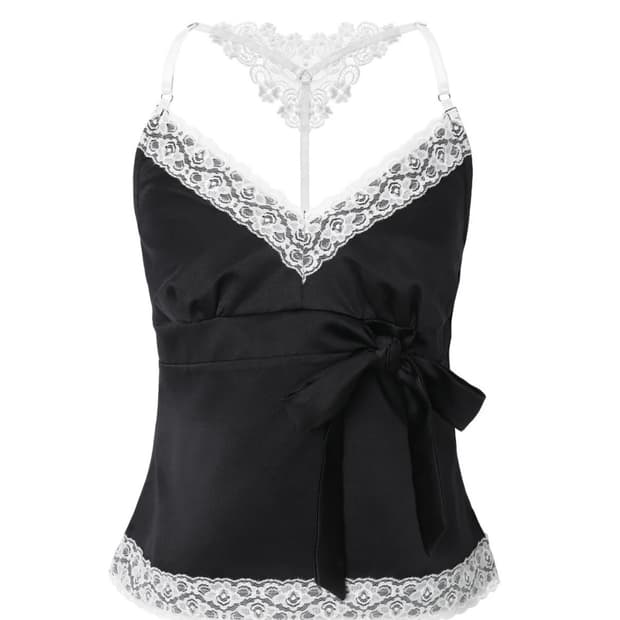 택O) 쓰리타임즈 Bianca tie camisole 블랙 s