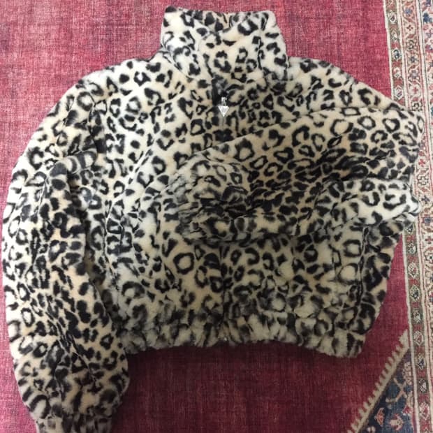 게스 레오파드 퍼자켓 