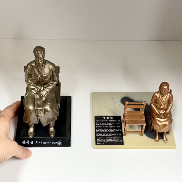 안중근 의사, 평화의 소녀상 동상 피규어 세트