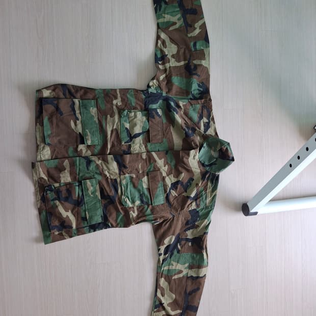 미군 밀리터리 우드랜드 카모 립스탐 상의 M-R