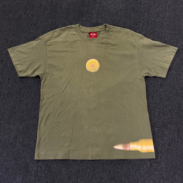 오클리 총알 프린팅 아카이브 빈티지 반팔 티셔츠