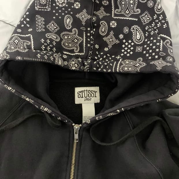 스투시 반다나 후드집업