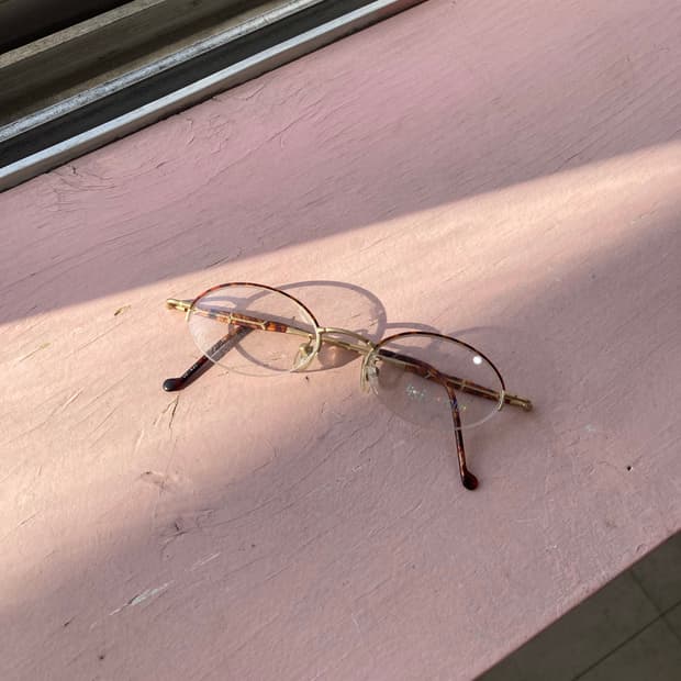 빈티지 레오파드 오벌 안경