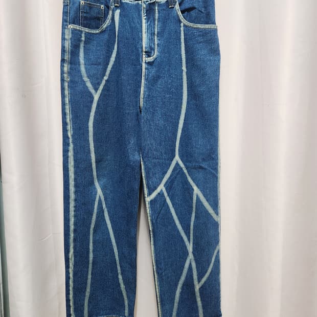 LANEunisex 패턴 데님 청바지