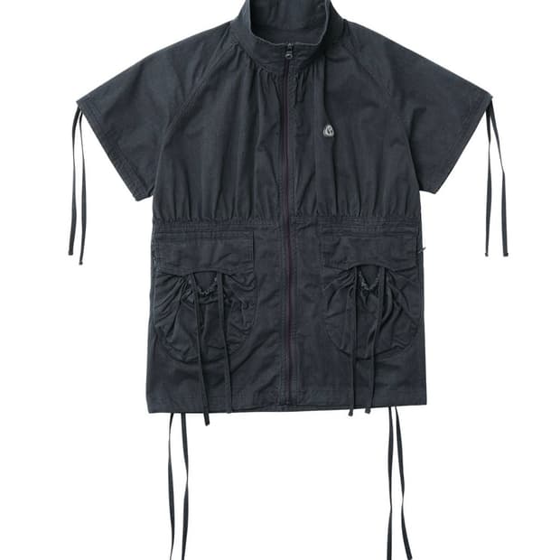SHIRRING POCKET JACKET CHARCOAL