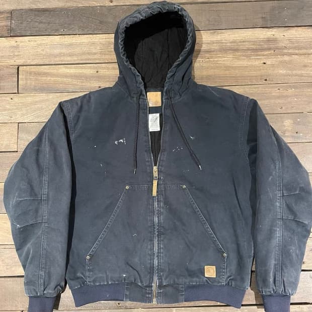 BERNE 90s 빈티지 후디드 워크 자켓