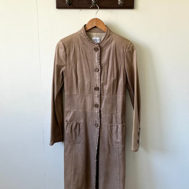 ARMANI 프릴 레더자켓