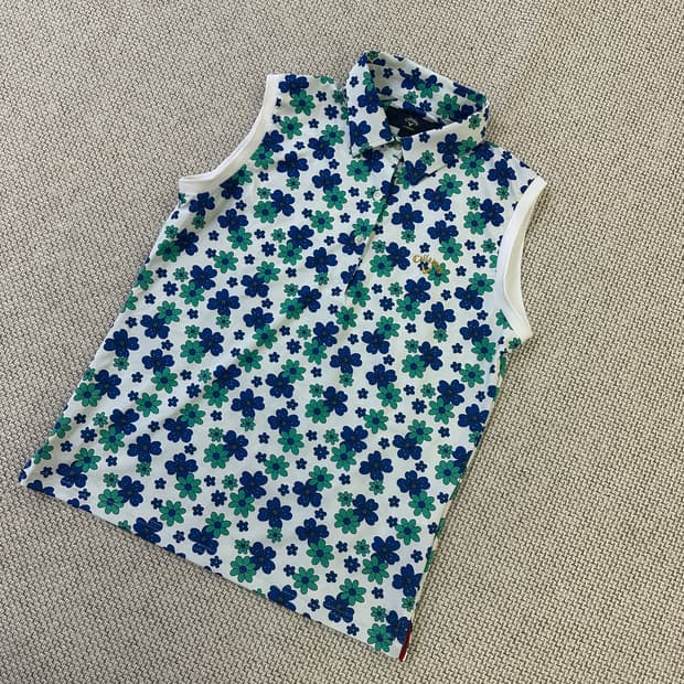 XS 캘러웨이 플로럴 민소매 티셔츠 0415D