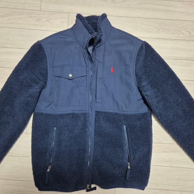 폴로 네이비 집업 후리스