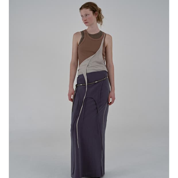 베르소 double layer halter neck dress