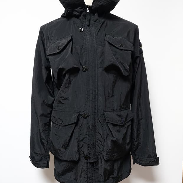 남성 얇은 홀겹 야상 바람막이 자켓 블랙(L)