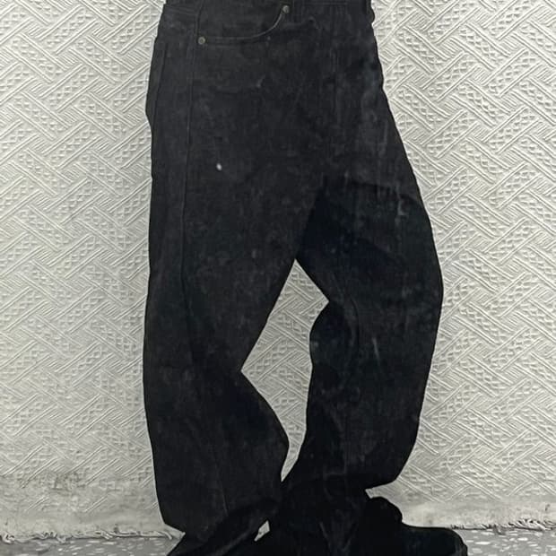 디키즈 베이직 데님 생지 와이드 팬츠 M C06717