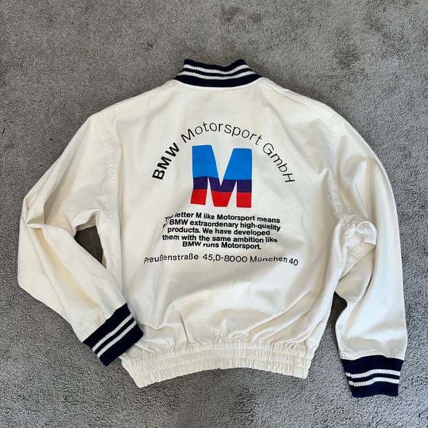 빈티지 BMW 모터스포츠 레이싱팀 봄버 자켓M