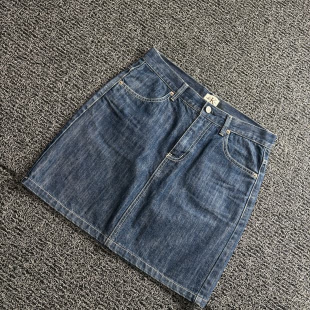 00s 캘빈클라인 Y2K 아카이브 데님 미니 스커트 3415