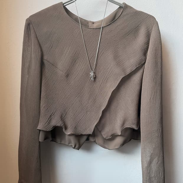 Slit Layered Blouse 0086
