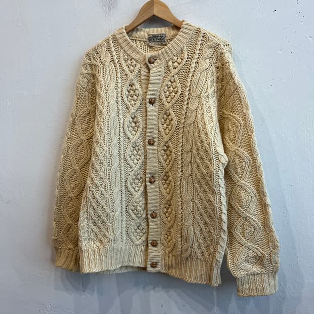 ZENO 피셔맨 케이블 울 가디건 