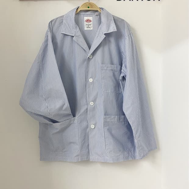 Danton 블루 스트라이프 프렌치 자켓