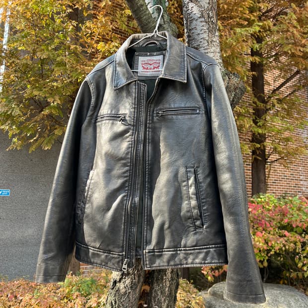 빈티지 리바이스 싱글 레더 자켓