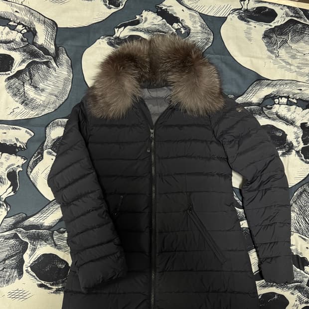 코오롱 구스다운 경량 롱패딩 여성 M 90 사이즈