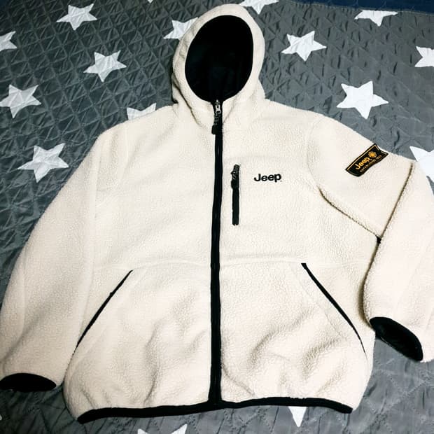 JEEP 와펜 리버시블 나일론 후리스 후드 집업자켓 (L)