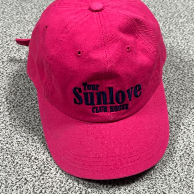 상태최상 썬러브 볼캡 모자 핑크