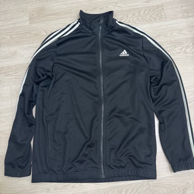 아디다스 삼선 트레이닝 블랙 집업 2xl