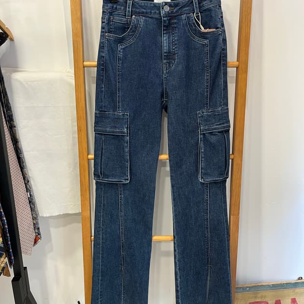 게스 데님 카고팬츠